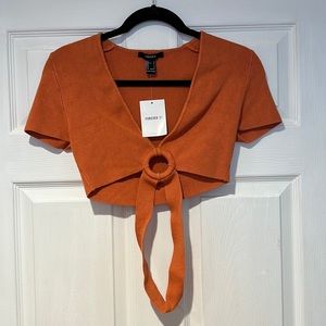 NEVER WORN! burnt orange, sweater crop top! 🧡